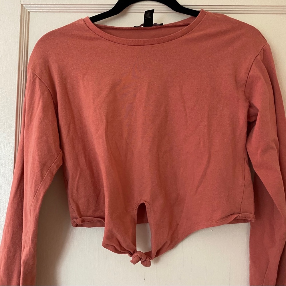 Forever 21 Crop Long Sleeve Top